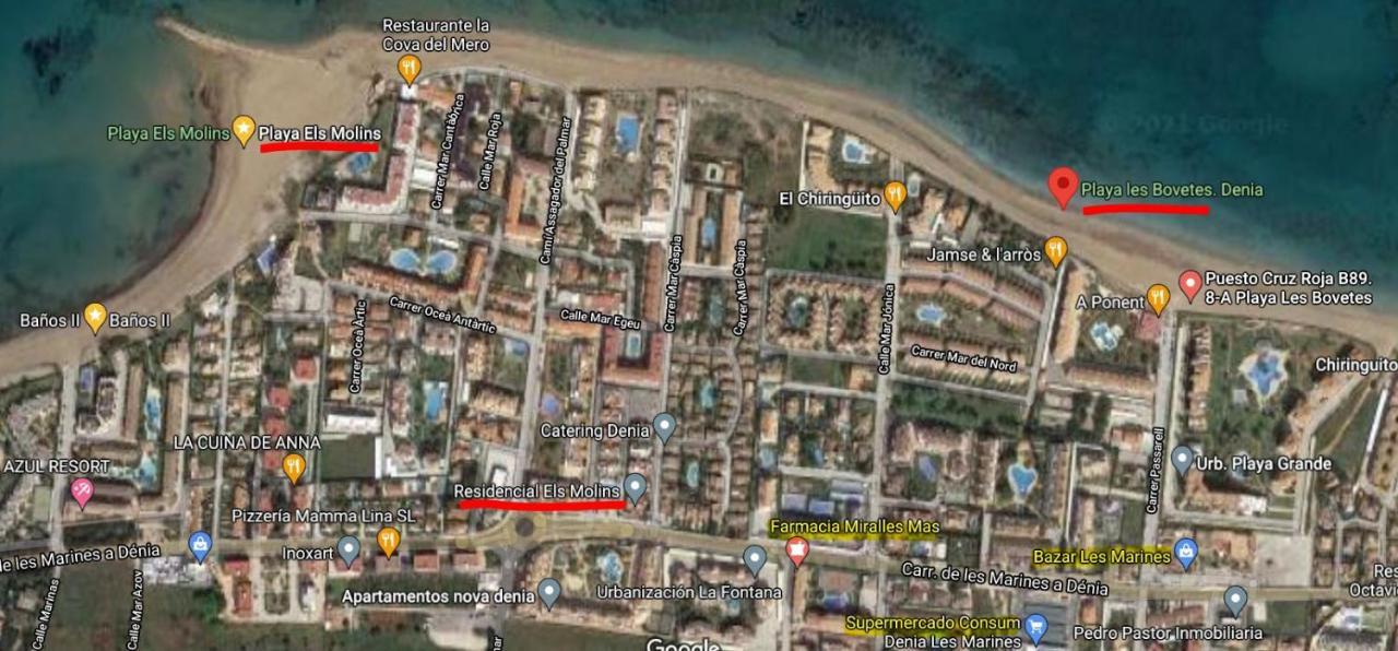 Els Molins Atico Con Azotea Privada A 500M De La Playa Lägenhet Denia Exteriör bild